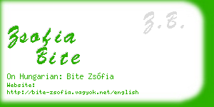 zsofia bite business card
